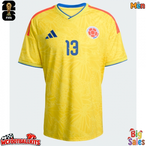 Colombia Yerry Mina #13 Replica Home Stadium Shirt World Cup 2026 Short Sleeve